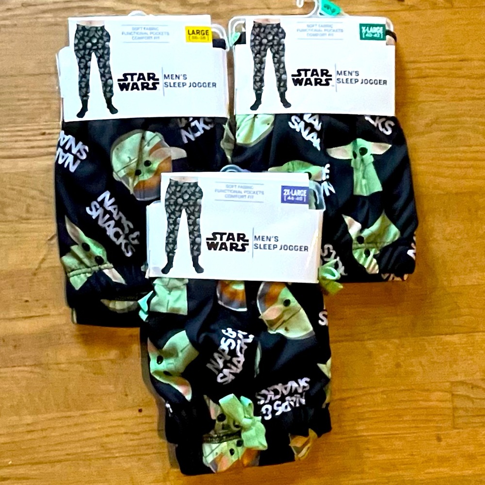 Star Wars Yoda Men’s Sleep Pants NWT Mandalorian Child